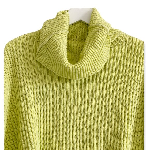 NWT Free People Cotton Blend Sweater,  Size M, Key Lime - Picture 7 of 14
